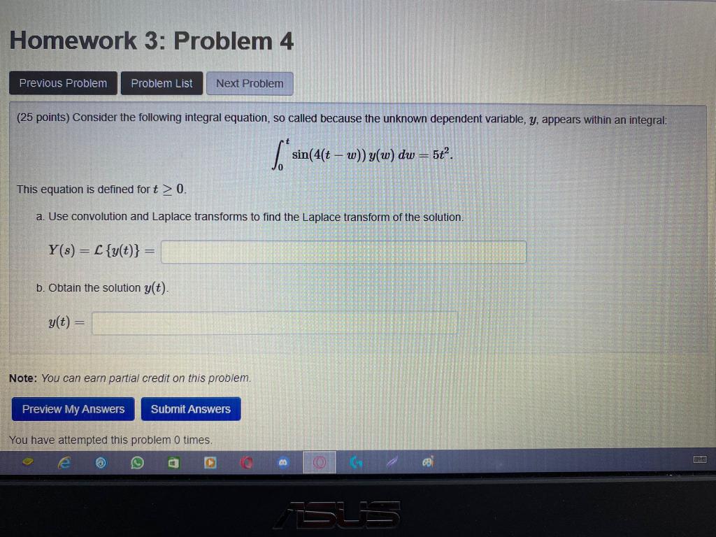 Solved Homework 3: Problem 4 Previous Problem Problem List | Chegg.com