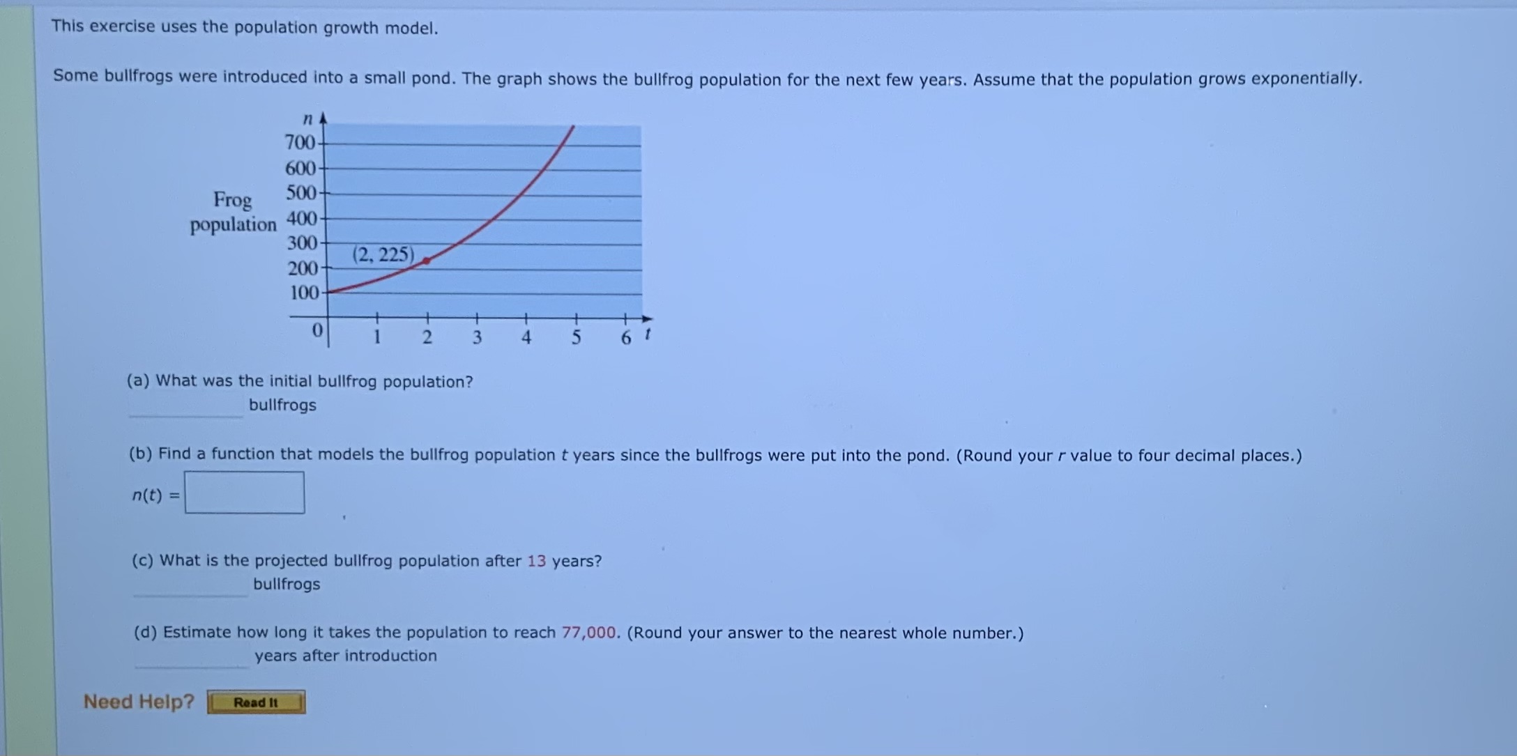 Solved This Exercise Uses The Population Growth Model.(a) | Chegg.com