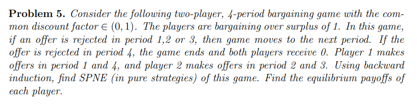 Solved Problem 5. Consider The Following Two-player, | Chegg.com