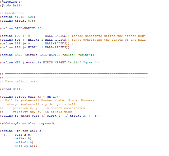 Solved Using DR.Racket (Basic Student language)Complete the | Chegg.com