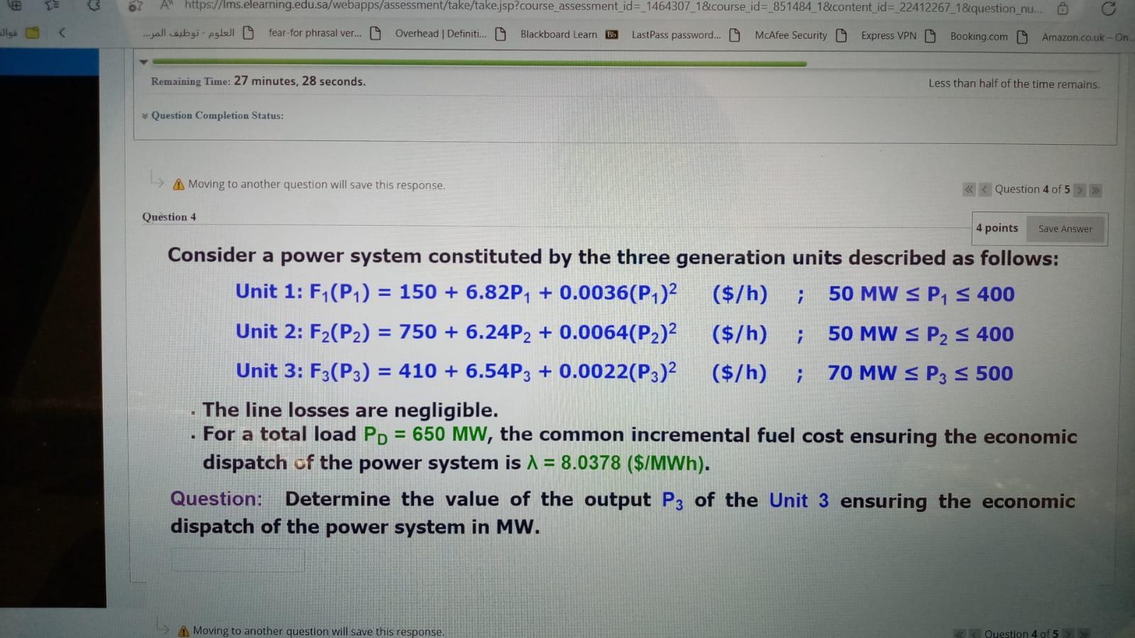 Solved Consider a power system constituted by the three | Chegg.com
