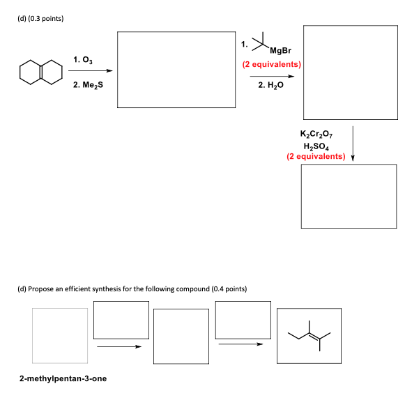 Solved Draw the expected product for each of the following | Chegg.com