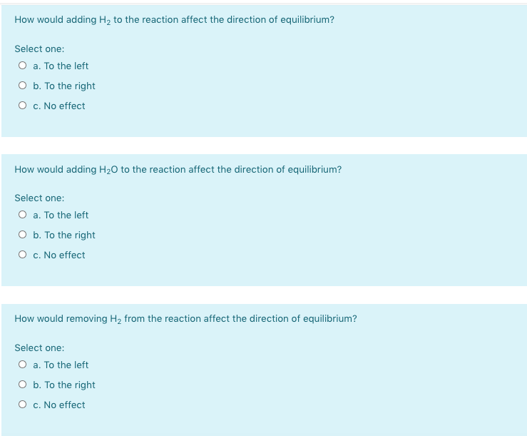 Solved Use the equilibrium below to answer questions 23 - 28 | Chegg.com