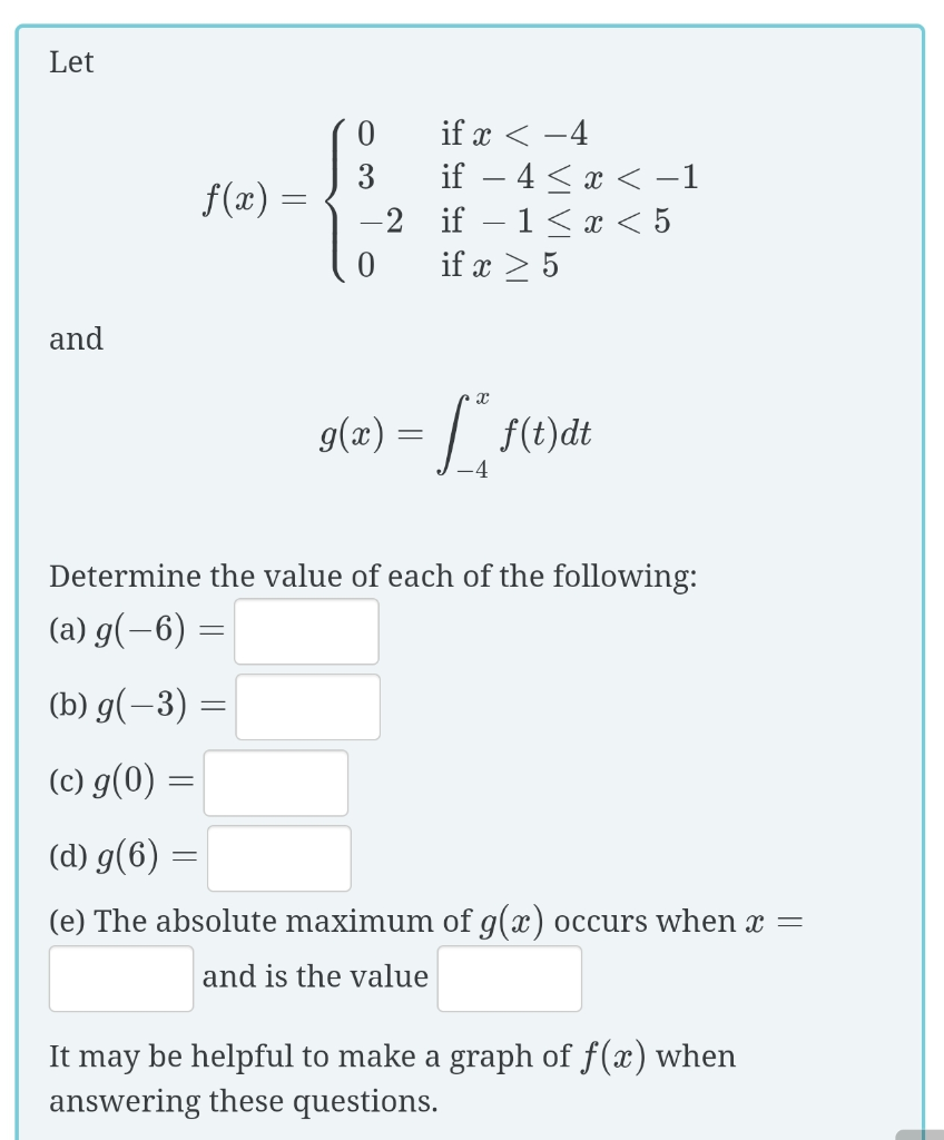 Solved Let If X 4 If 4 5 3 F Ae And G 2 F T D Chegg Com