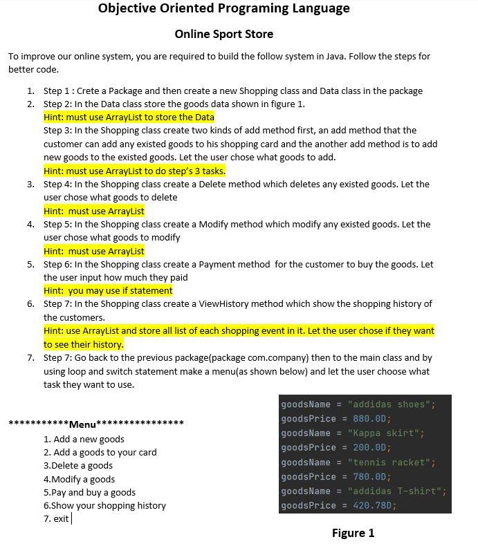 Solved Please code must be done in Java The report is mainly | Chegg.com