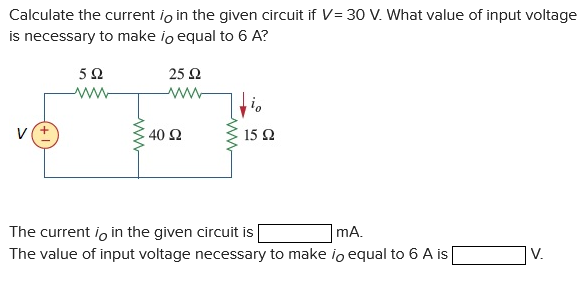 Solved Calculate the current iO in ﻿the given circuit | Chegg.com