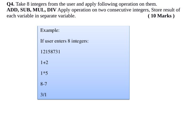 Solved WRITE CODE IN ASSEMBLY LANGUAGE (intel 8086) AND MUST | Chegg.com