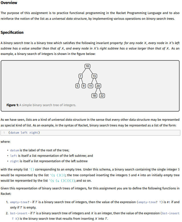 Solved Overview The purpose of this assignment is to | Chegg.com