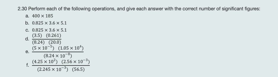 Solved 2.30 Perform Each Of The Following Operations, And | Chegg.com