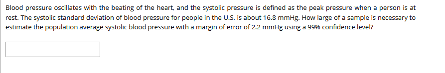 Solved Blood pressure oscillates with the beating of the | Chegg.com