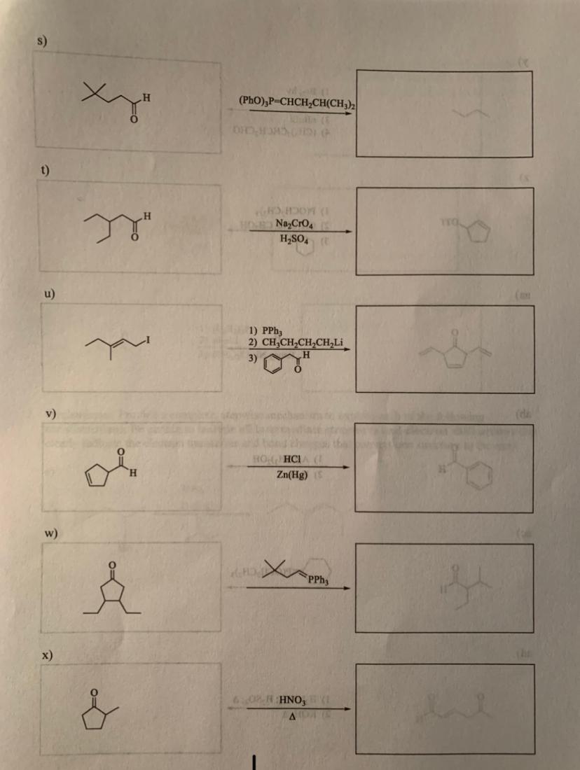 Solved For each of the following reactions place the | Chegg.com