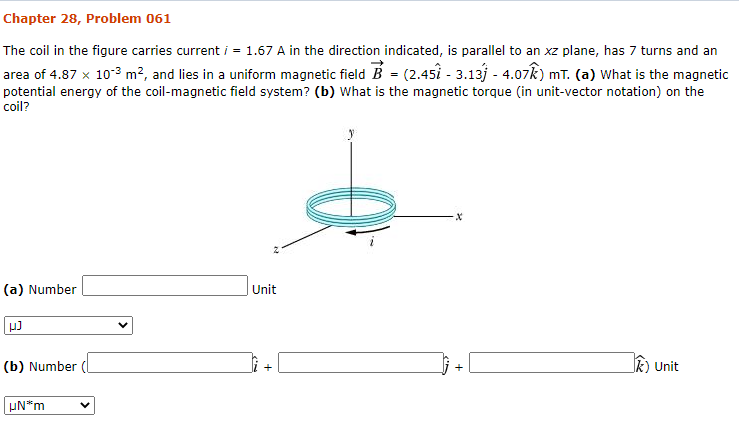 Solved Chapter 28, Problem 061 The coil in the figure | Chegg.com