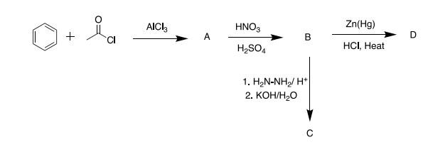 Solved Predict the structure for A, B, C and D for the | Chegg.com