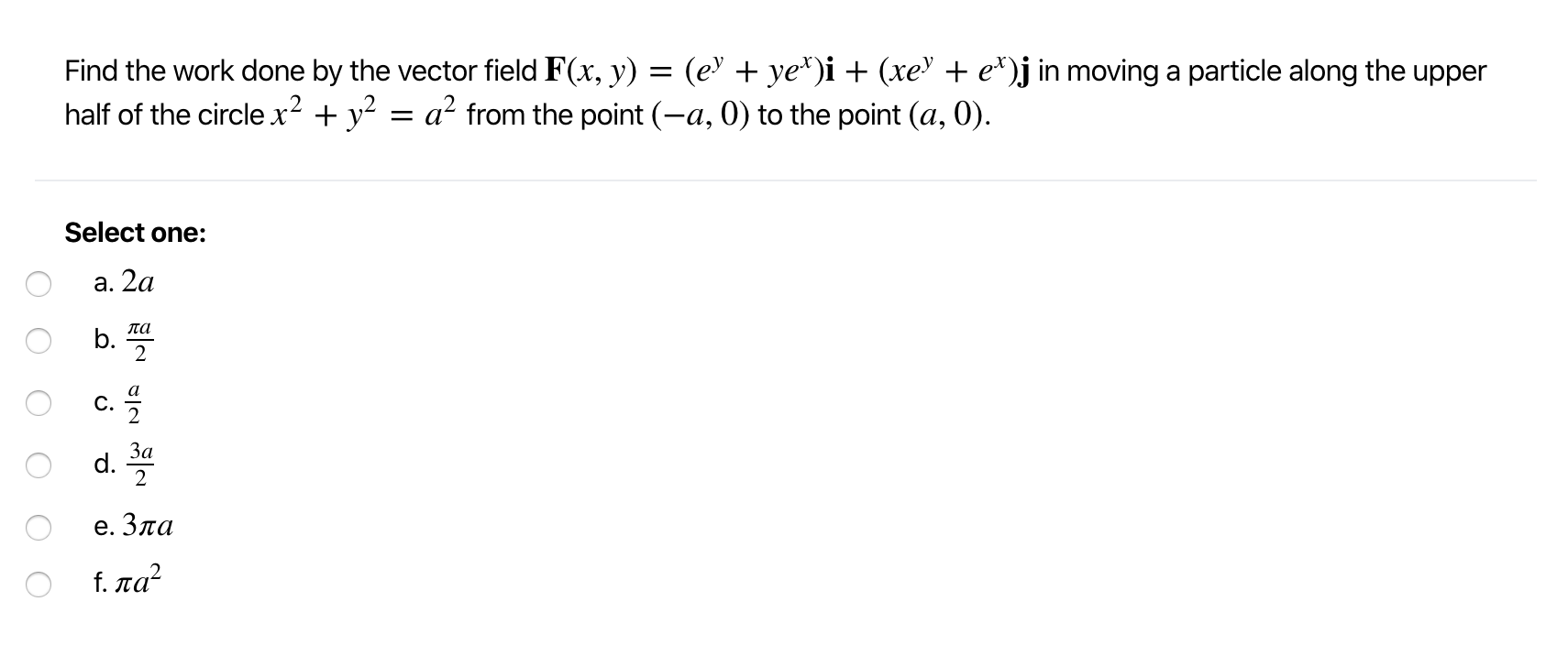 Solved Find The Work Done By The Vector Field F X Y Chegg Com