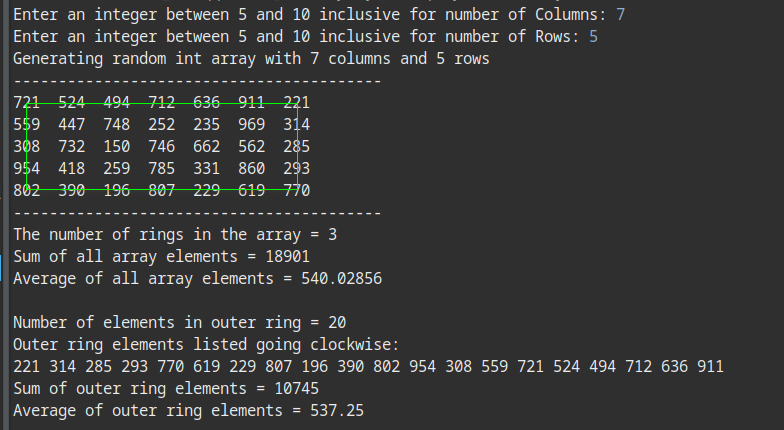 Solved I need to print a Java 2D array with input from user | Chegg.com