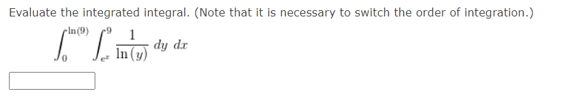 Solved Evaluate the integrated integral. (Note that it is | Chegg.com
