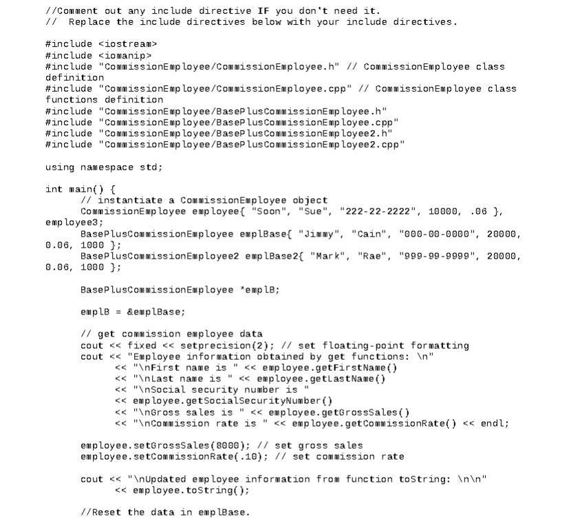 (C++) Here are the codes for all the files provided, | Chegg.com