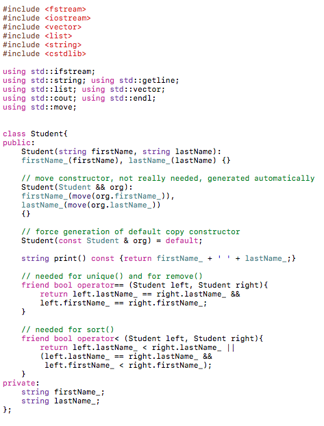 In C++ modify the .cpp example so that it outputs the | Chegg.com