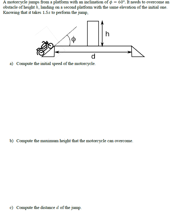 Solved A Motorcycle Jumps From A Platform With An Inclina Chegg Com Learn to play and lead 'rattle!' by elevation worship with our song. a motorcycle jumps from a platform with