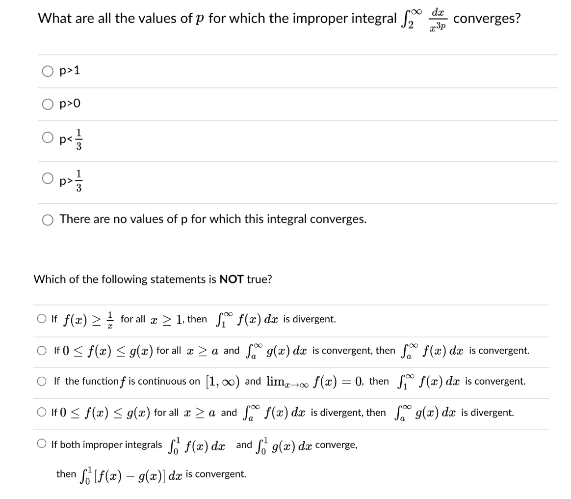 solved-what-are-all-the-values-of-p-for-which-the-improper-chegg