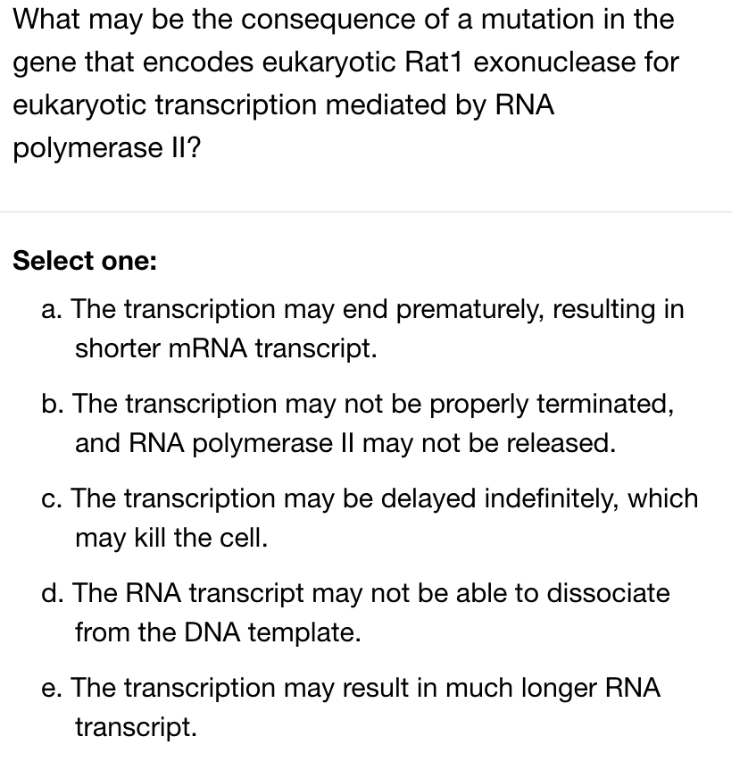 Solved What may be the consequence of a mutation in the gene | Chegg.com