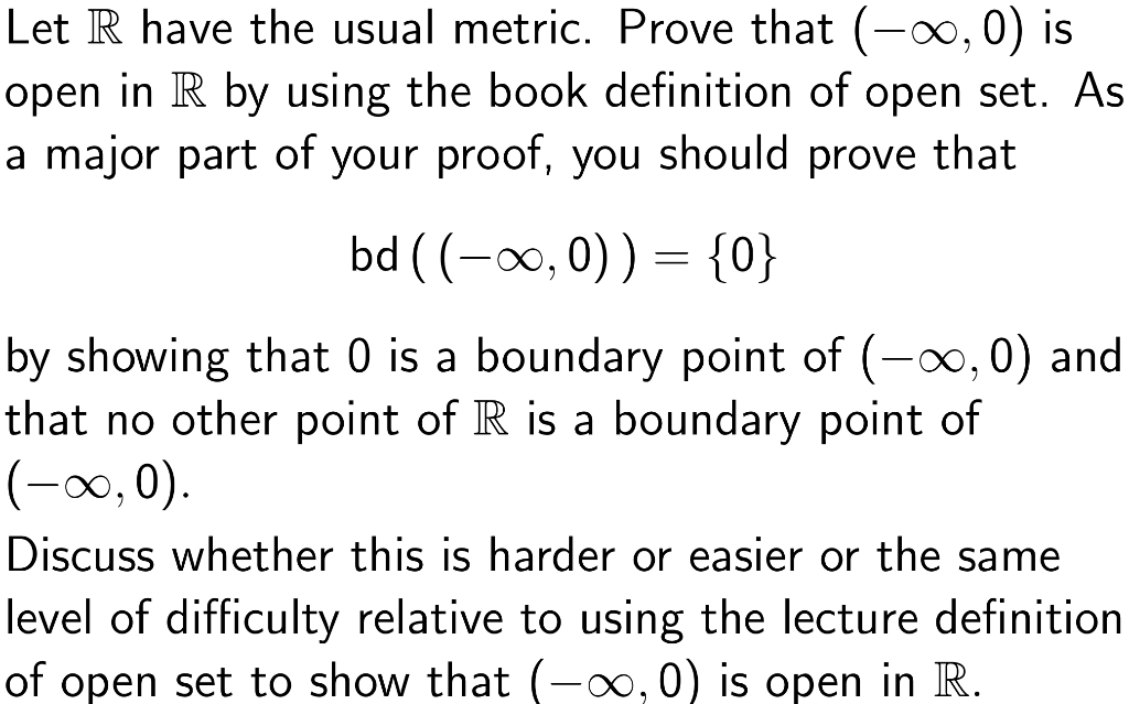 Solved Lecture Definition Open: The set S is open in X if | Chegg.com