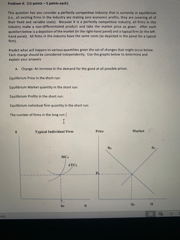 Solved Problem 4: (15 points - 5 points each) This question | Chegg.com