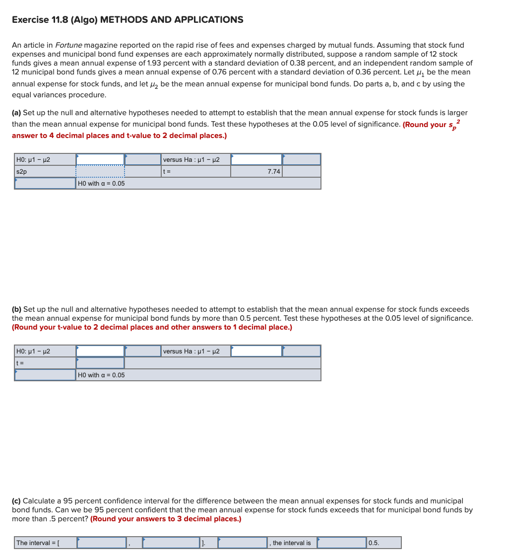 Solved Exercise 11.8 (Algo) METHODS AND APPLICATIONS An | Chegg.com