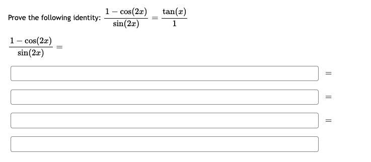 Solved Prove The Following Identity: | Chegg.com