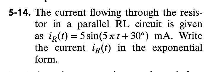 Solved 5-14. The current flowing through the resis- tor in a | Chegg.com
