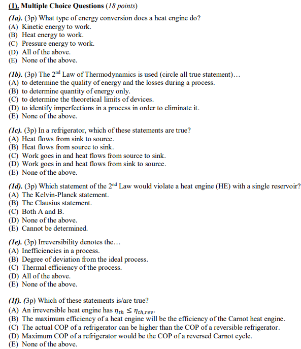 Automobile Engine MCQ Questions & Answers