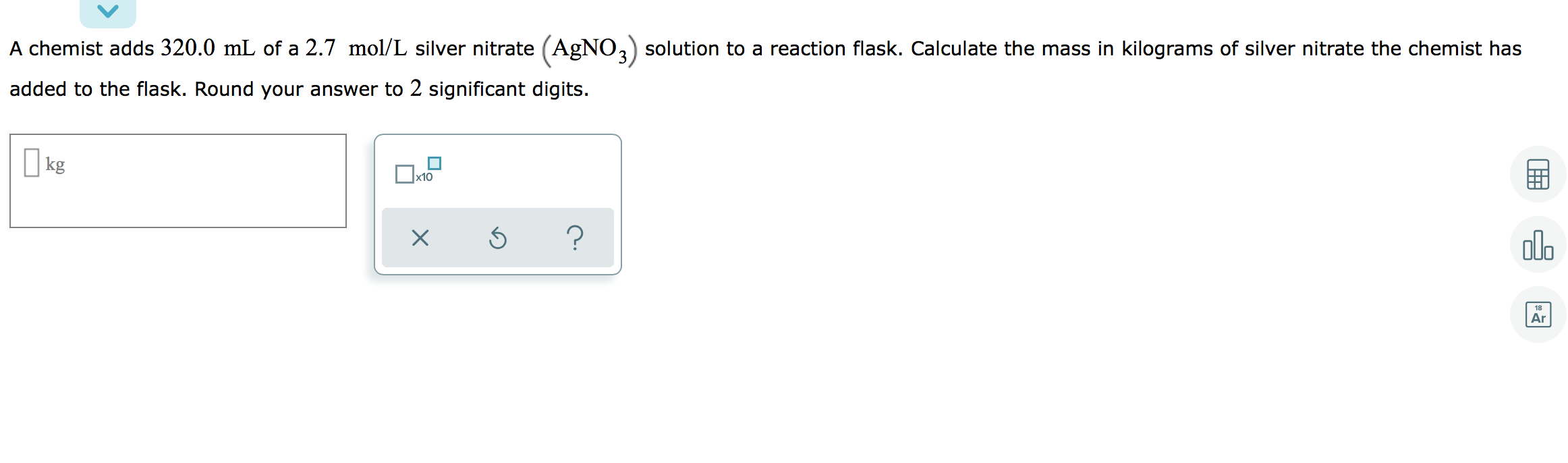 Solved A chemist must dilute 52.5 mL of 21.9 M aqueous | Chegg.com