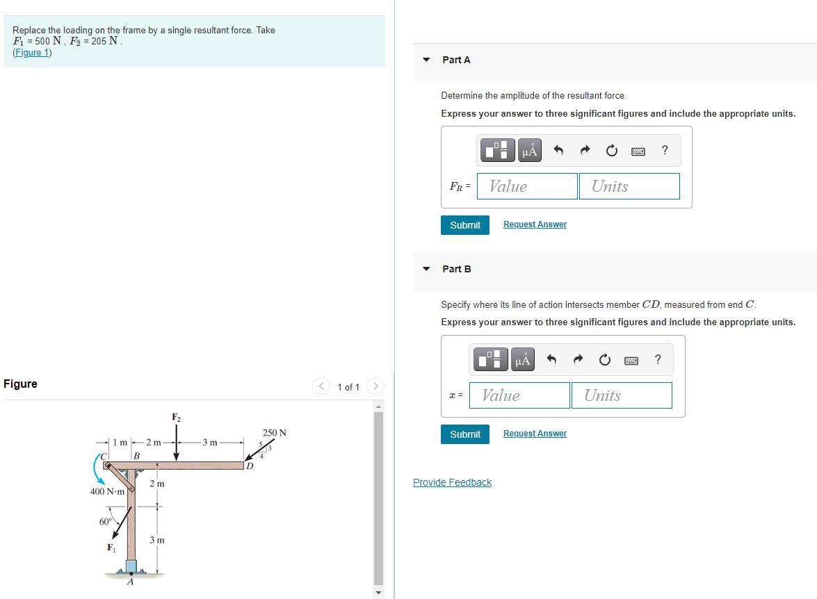 Solved Replace the loading on the frame by a single | Chegg.com