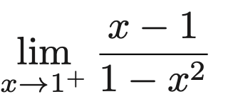 Solved limx→1+1−x2x−1 | Chegg.com