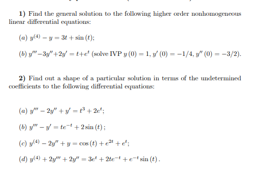 1 Higher Order Homogeneous Linear Differential 8815