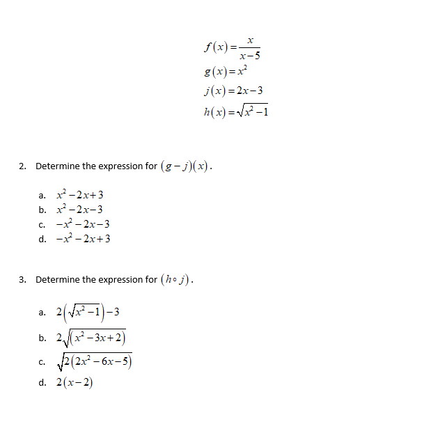 Solved F X G X X J X 2x 3 H X V22 1 2 Determine Chegg Com