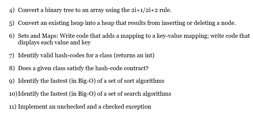 Solved 4) Convert a binary tree to an array using the | Chegg.com