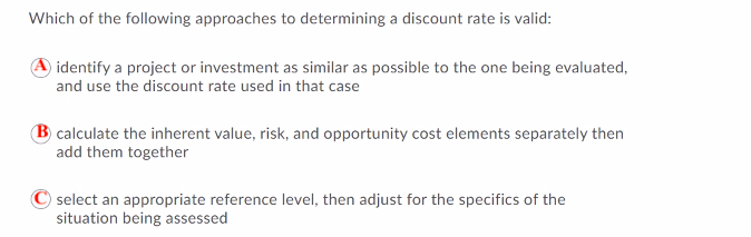 Solved Which of the following approaches to determining a | Chegg.com