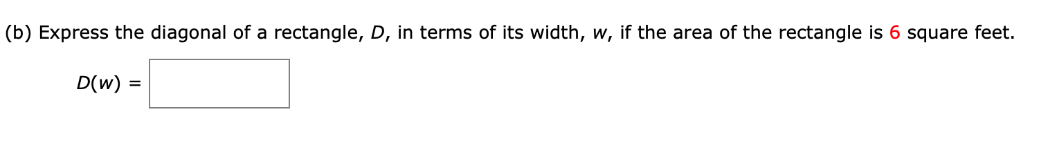 solved-b-express-the-diagonal-of-a-rectangle-d-in-terms-chegg