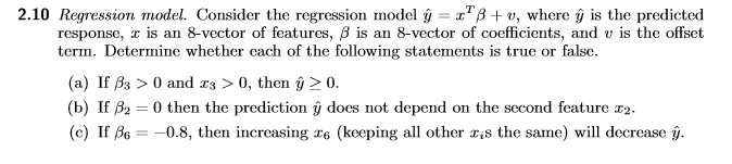 Solved 2.10 Regression model. Consider the regression model | Chegg.com