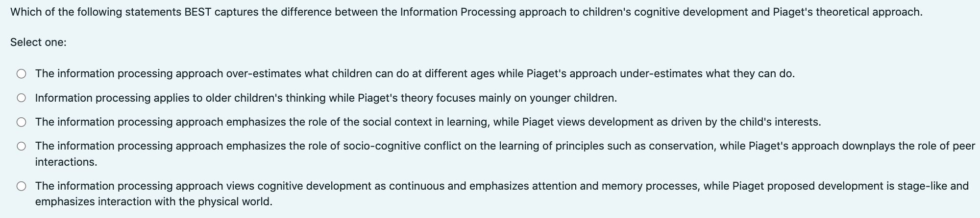 Solved Which of the following statements BEST captures the Chegg