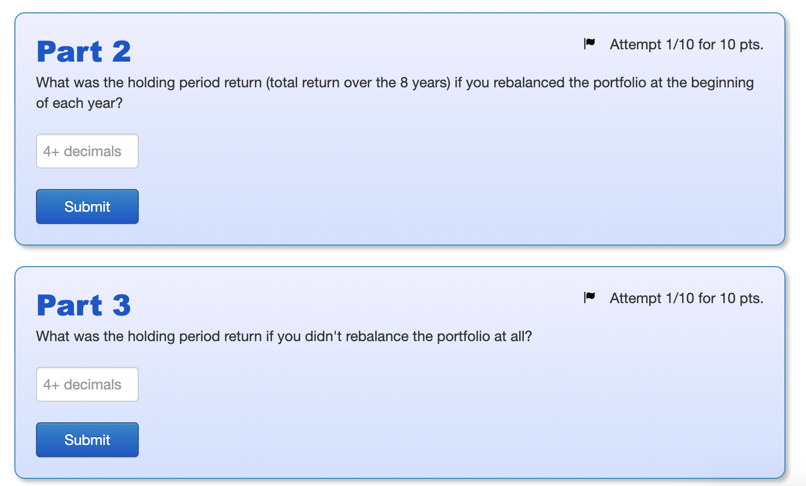 Solved Intro You've Created A Portfolio Of Two Stocks With | Chegg.com