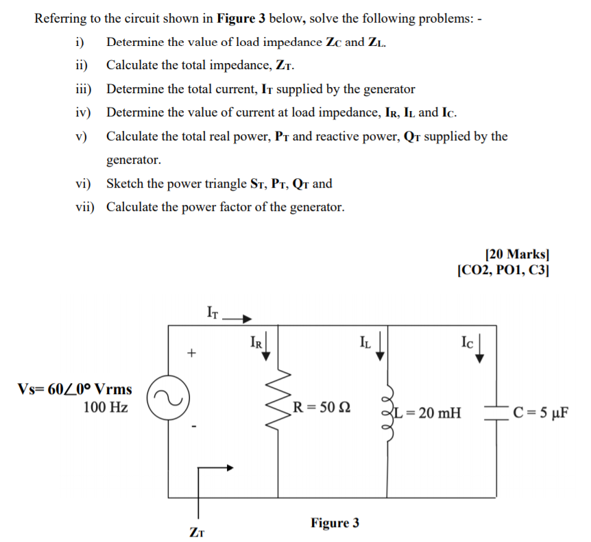 Solved Referring to the circuit shown in Figure 3 below, | Chegg.com