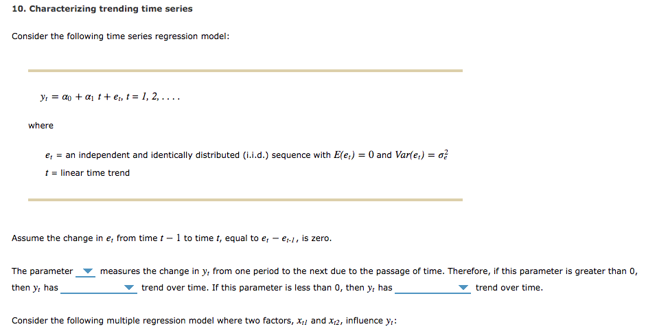 10 Characterizing Trending Time Series Consider T Chegg Com