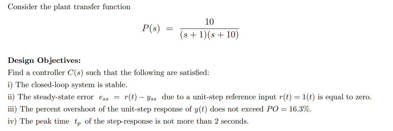 Solved *CONTROL SYSTEMS. Do not copy answers, all answers | Chegg.com