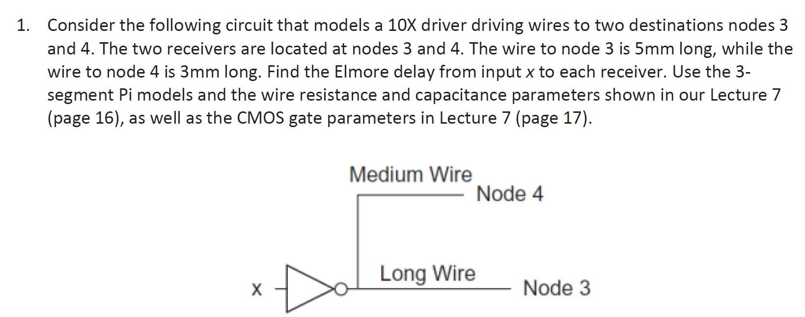 Solved 1. Consider the following circuit that models a 10X | Chegg.com