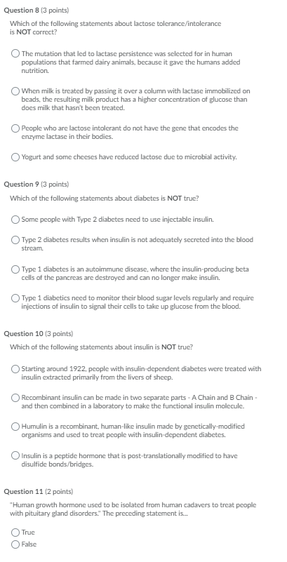 Solved Question 8 (3 Points) Which Of The Following | Chegg.com