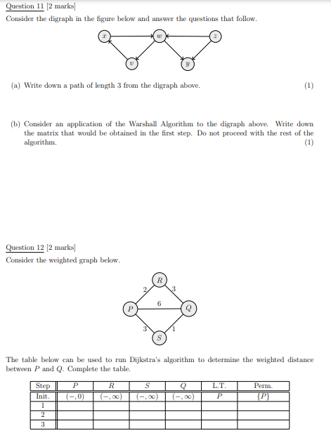 Solved Consider the digraph in the figure below and answer | Chegg.com