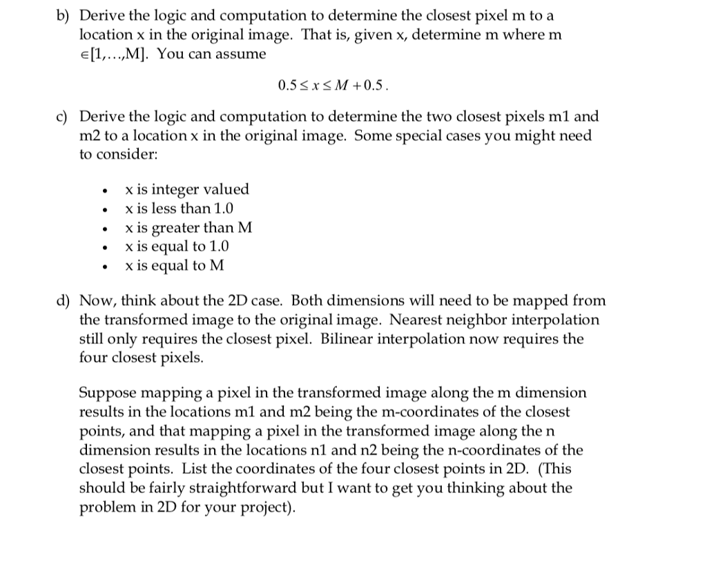 Solved b) Derive the logic and computation to determine the | Chegg.com