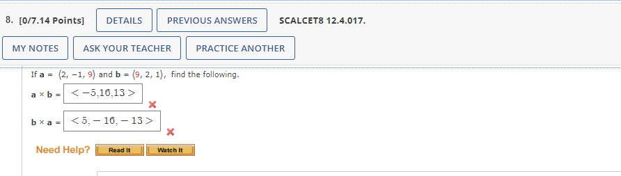 Solved A=(2,−1,9) And B=(9,2,1) | Chegg.com